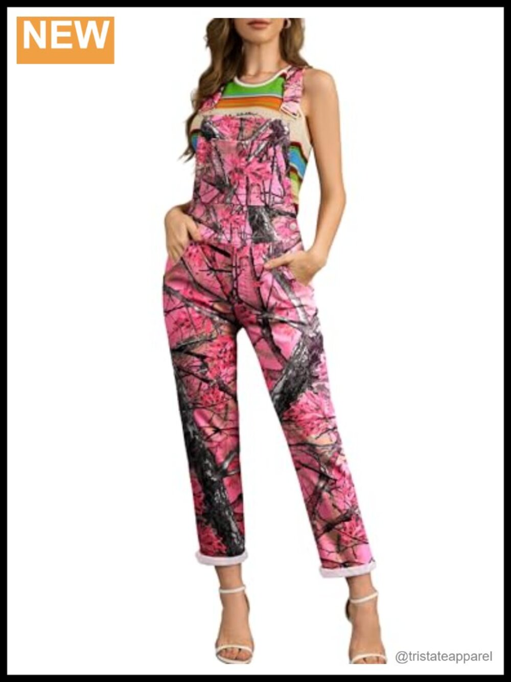 Camo Bib Overalls Women Cotton Spandex Work Utility Coveralls Pockets
